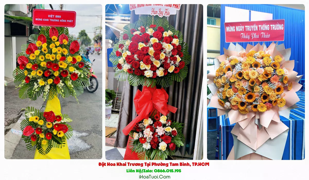 Hoa chúc mừng khai trương Phường Tam Bình