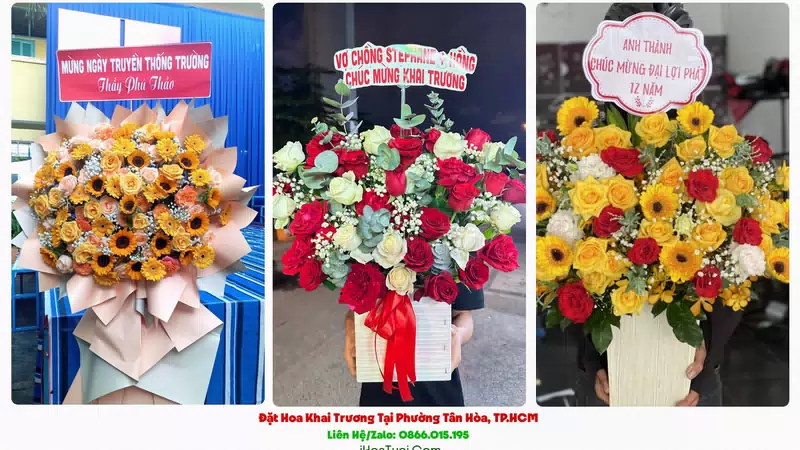 Kệ Hoa Khai Trương Tại Phường Tân Hòa, TP.HCM (Quận Tân Bình Cũ)