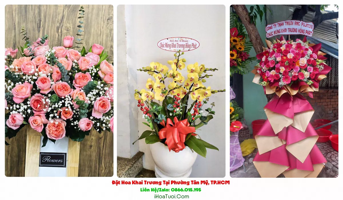 Kệ Hoa Khai Trương Tại Phường Tân Mỹ, TP.HCM (Quận 7 Cũ)