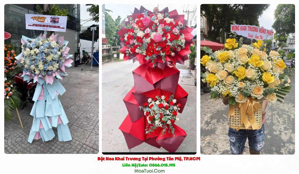 Giao hoa khai trương đúng giờ Phường Tân Mỹ