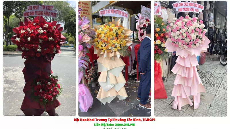 Kệ Hoa Khai Trương Phường Tân Bình, TP.HCM (Quận Tân Bình Cũ)