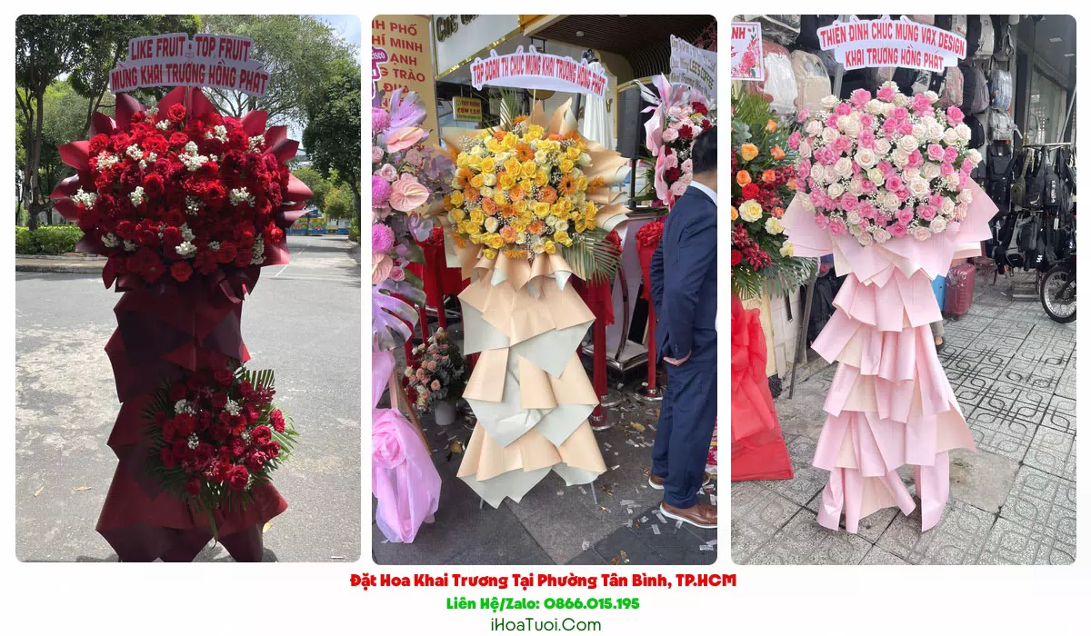 Kệ Hoa Khai Trương Phường Tân Bình, TP.HCM (Quận Tân Bình Cũ)