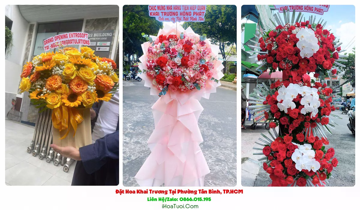 Lẵng hoa khai trương giao tại Phường Tân Bình, Quận Tân Bình cũ