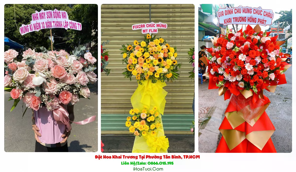 Kệ hoa khai trương 2 tầng tại Phường Tân Bình, TP.HCM