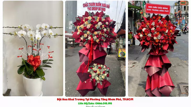 Kệ Hoa Khai Trương Phường Tăng Nhơn Phú, TP.HCM (Thành phố Thủ Đức Cũ)