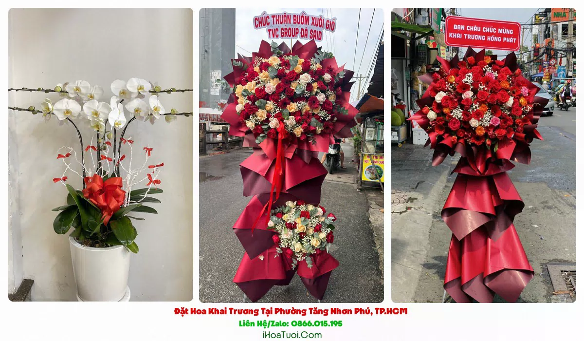 Kệ Hoa Khai Trương Phường Tăng Nhơn Phú, TP.HCM (Thành phố Thủ Đức Cũ)