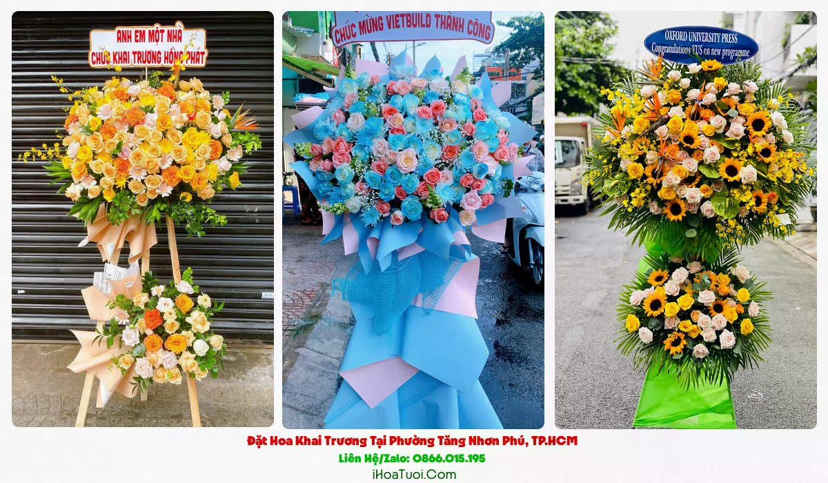 Kệ hoa khai trương giao tại Phường Tăng Nhơn Phú