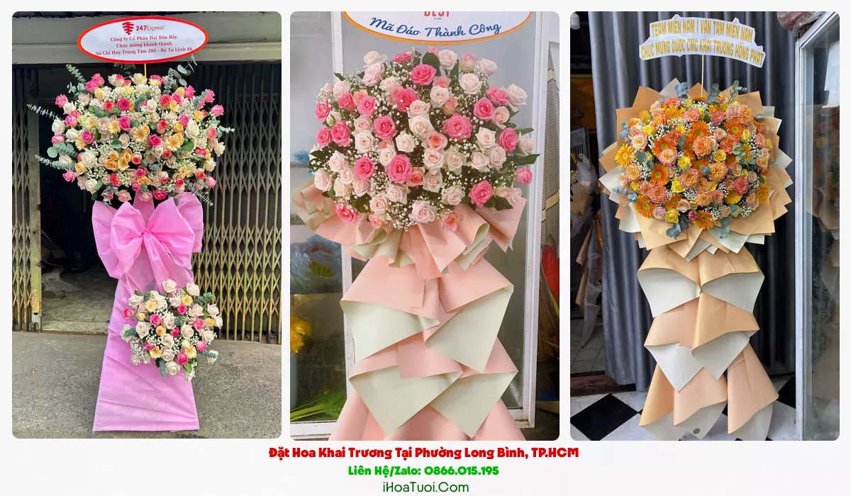 Giao hoa khai trương tận nơi tại Phường Long Bình