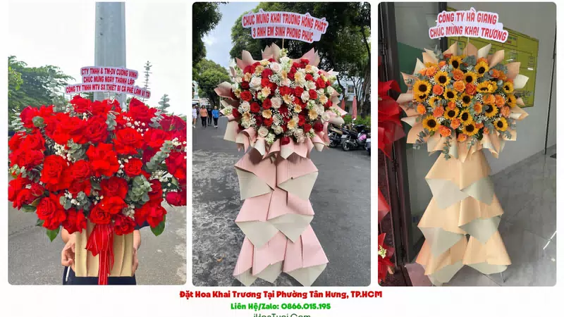 Kệ Hoa Khai Trương Tại Phường Tân Hưng, TP.HCM (Quận 7 Cũ)