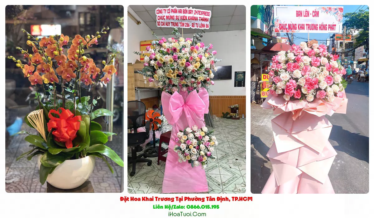Đặt Hoa Khai Trương Phường Tân Định, TP.HCM (Quận 1 Cũ)