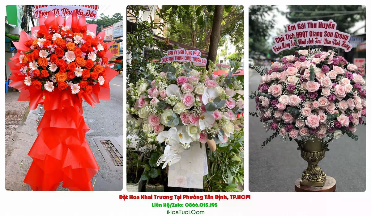 Kệ hoa khai trương 2 tầng tại Phường Tân Định