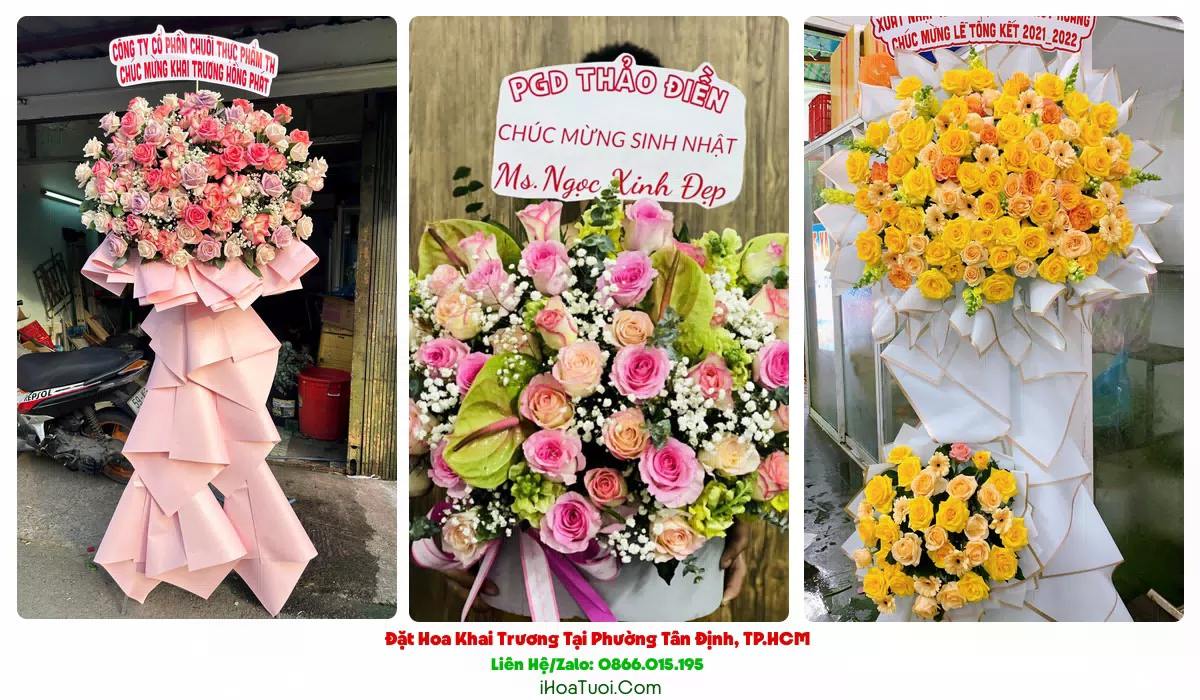 Hoa khai trương giao tận nơi tại Phường Tân Định, Quận 1 cũ