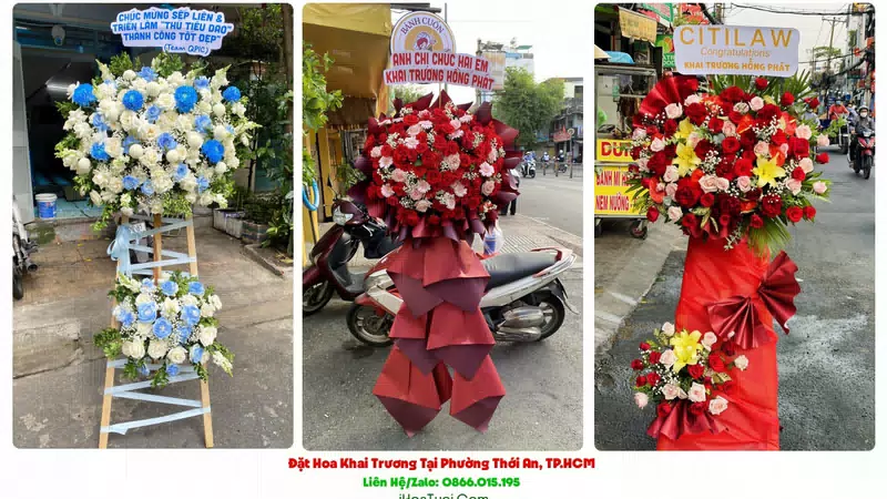 Kệ Hoa Khai Trương Phường Thới An, TP.HCM (Quận 12 Cũ)