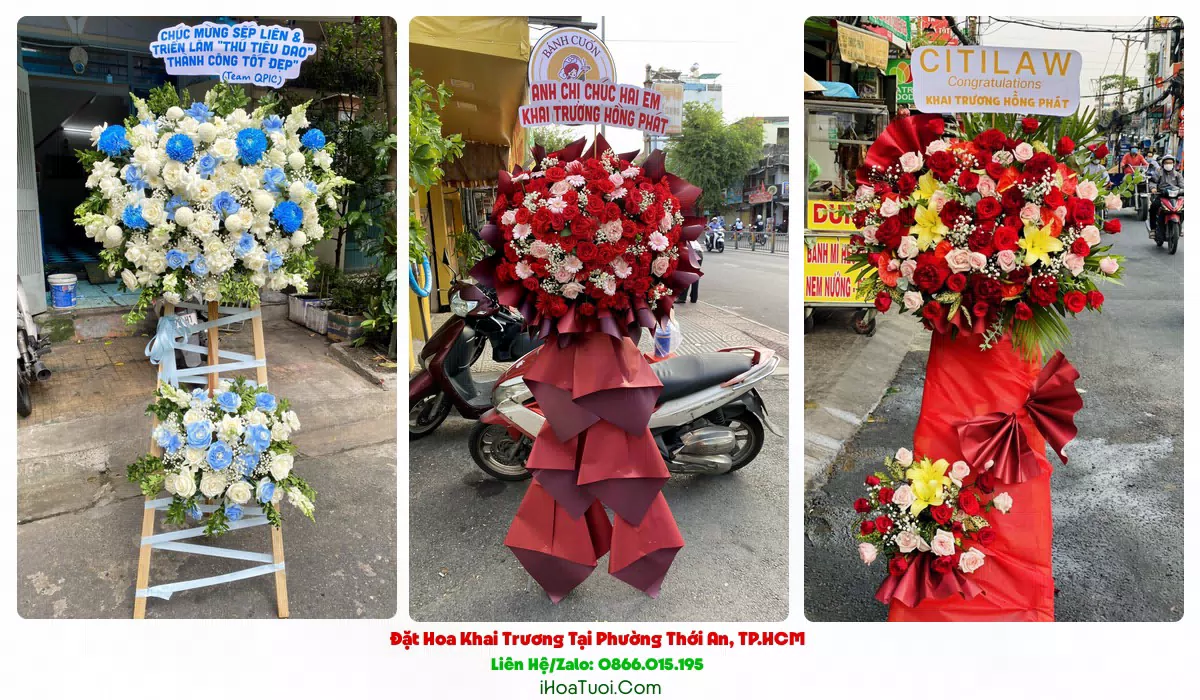 Kệ Hoa Khai Trương Phường Thới An, TP.HCM (Quận 12 Cũ)