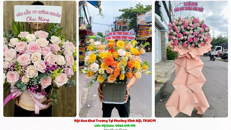 Hoa Chúc Mừng Khai Trương Phường Vĩnh Hội, TP.HCM (Quận 4 Cũ)