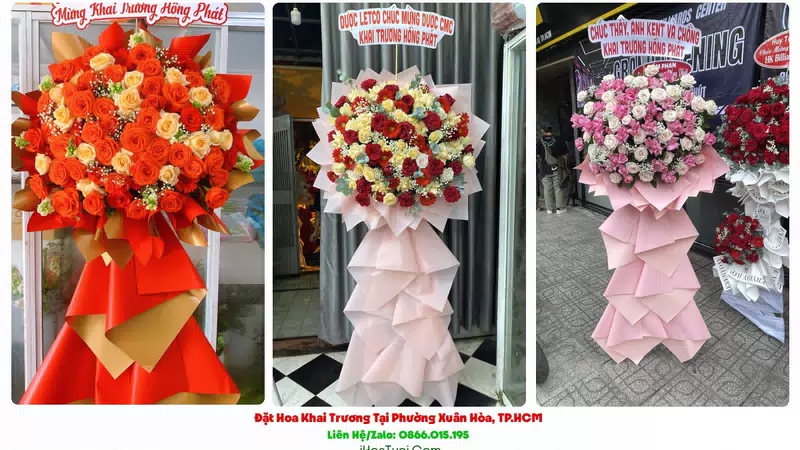 Đặt Hoa Khai Trương Tại Phường Xuân Hòa, TP.HCM (Quận 3 Cũ)