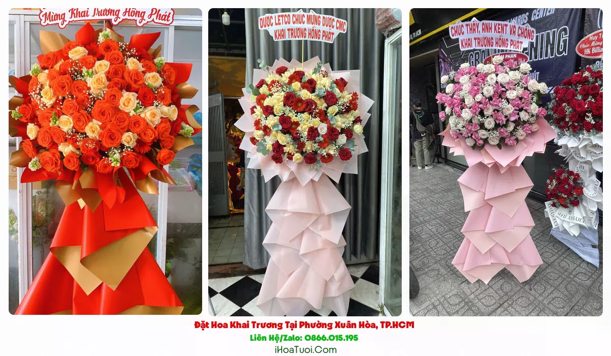 Đặt Hoa Khai Trương Tại Phường Xuân Hòa, TP.HCM (Quận 3 Cũ)