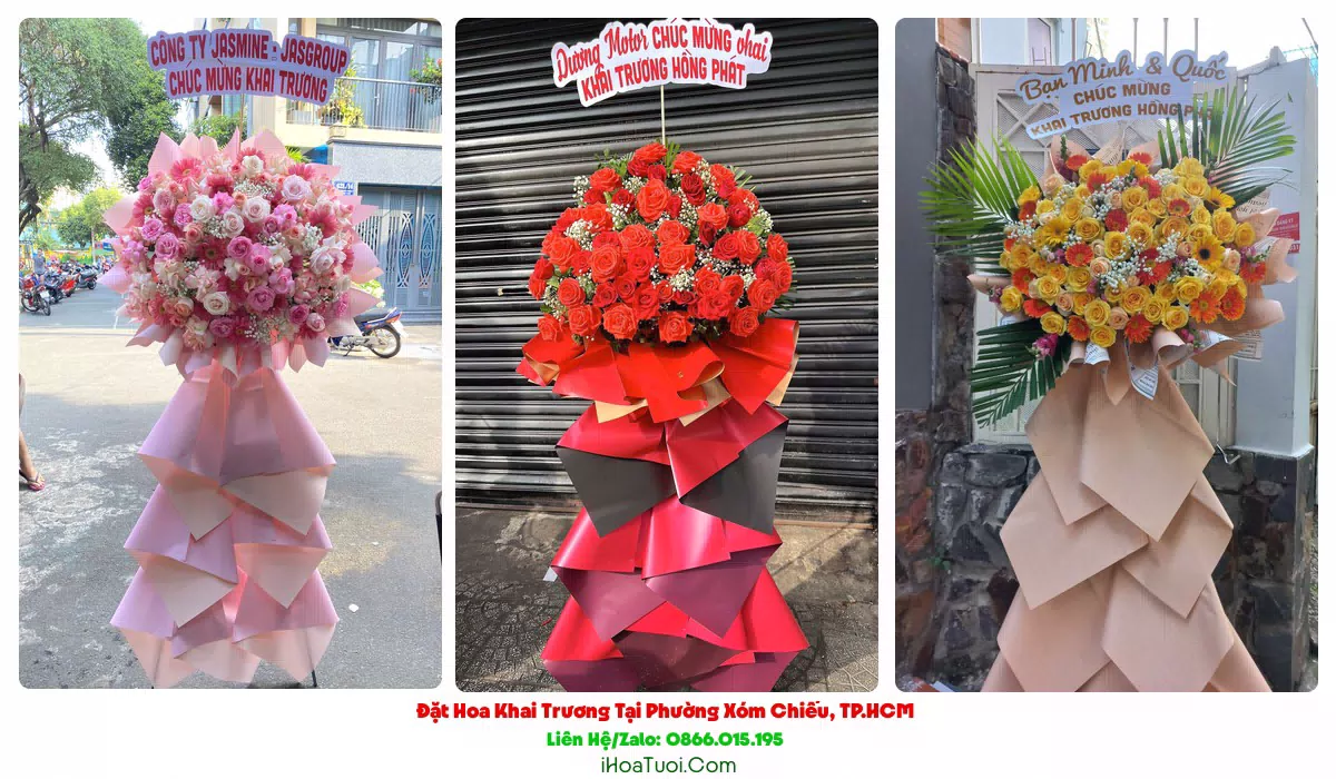 Đặt Hoa Khai Trương Tại Phường Xóm Chiếu, TP.HCM (Quận 4 Cũ)