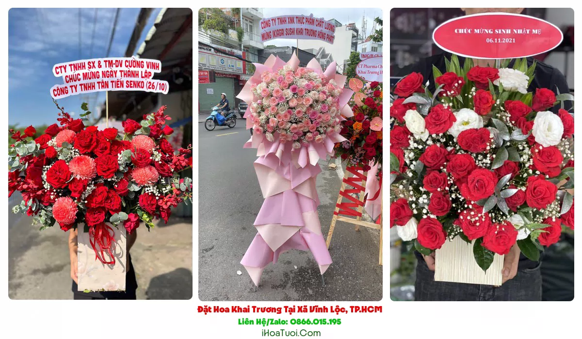 Kệ Hoa Khai Trương Xã Vĩnh Lộc, TP.HCM (Huyện Bình Chánh Cũ)