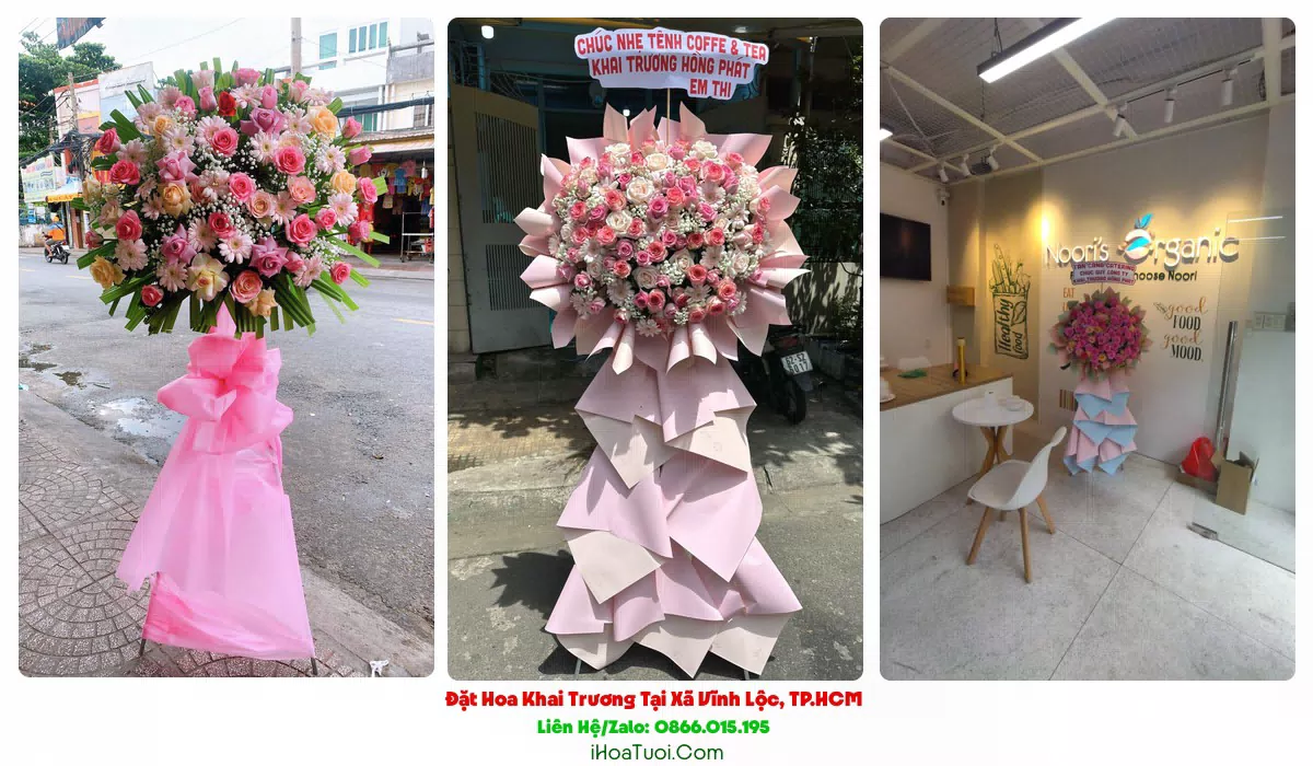 Kệ hoa khai trương công ty, cửa hàng tại Xã Vĩnh Lộc
