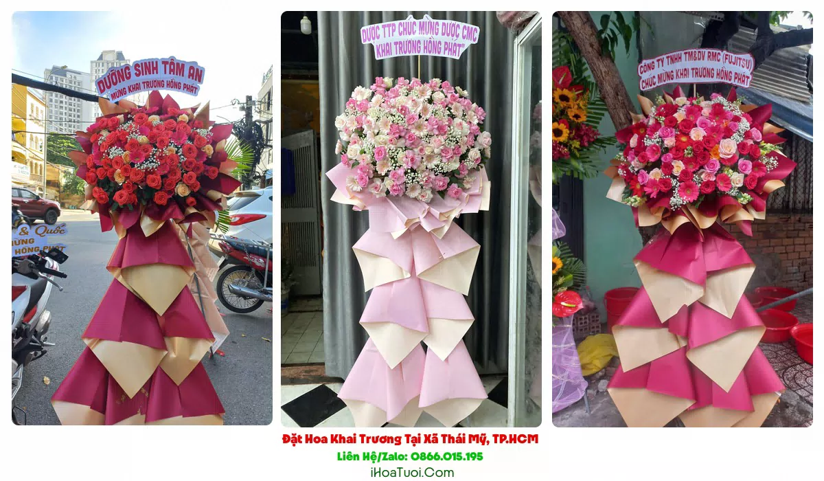 Điện hoa khai trương gửi về Xã Thái Mỹ