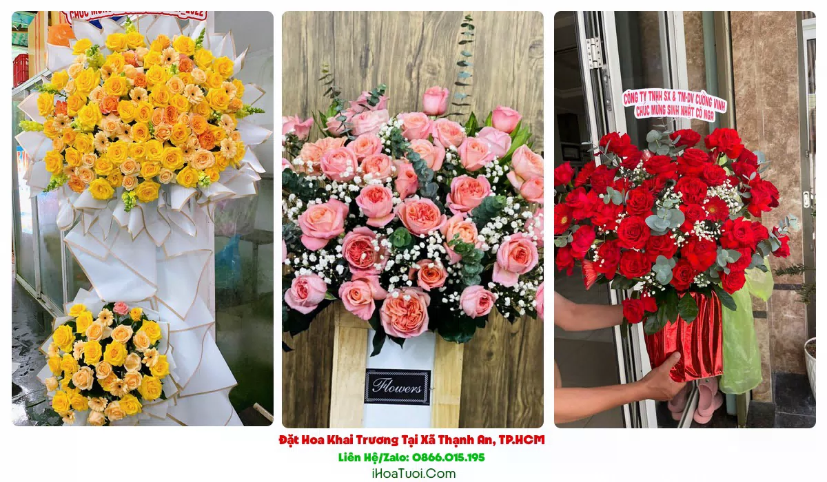 Điện hoa khai trương gửi về Xã Thạnh An