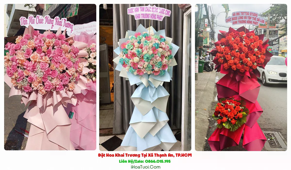 Hoa khai trương giao tận nơi khu vực Xã Thạnh An, Dầu Tiếng cũ