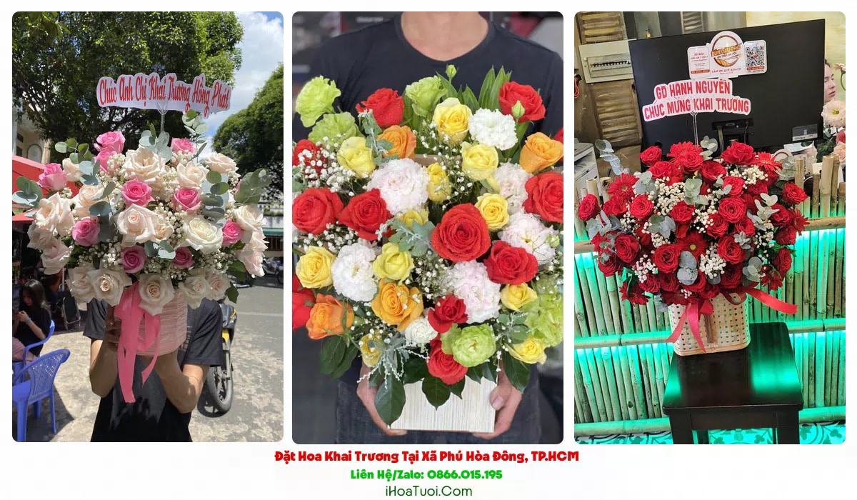 Đặt Hoa Khai Trương Tại Xã Phú Hòa Đông, TP.HCM (Huyện Củ Chi Cũ)