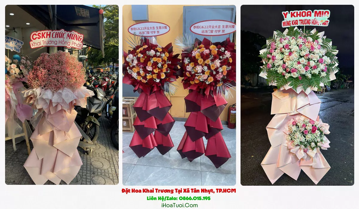 Kệ hoa khai trương công ty tại Xã Tân Nhựt