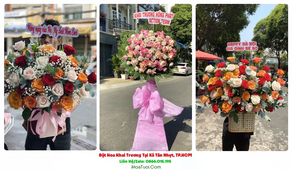 Hoa khai trương giao đúng giờ tại Xã Tân Nhựt