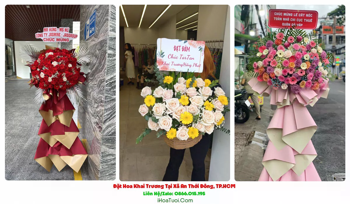 Hoa chúc mừng khai trương giao tận nơi Xã An Thới Đông