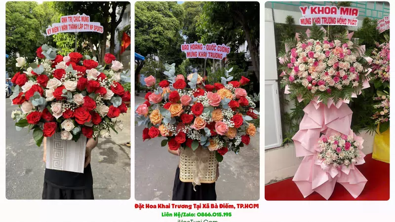 Đặt Hoa Khai Trương Tại Xã Bà Điểm, TP.HCM (Huyện Hóc Môn Cũ)