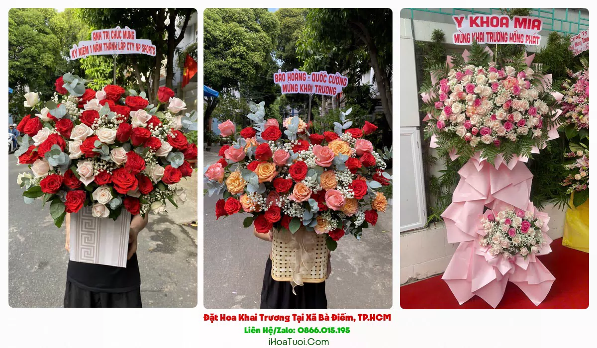 Đặt Hoa Khai Trương Tại Xã Bà Điểm, TP.HCM (Huyện Hóc Môn Cũ)