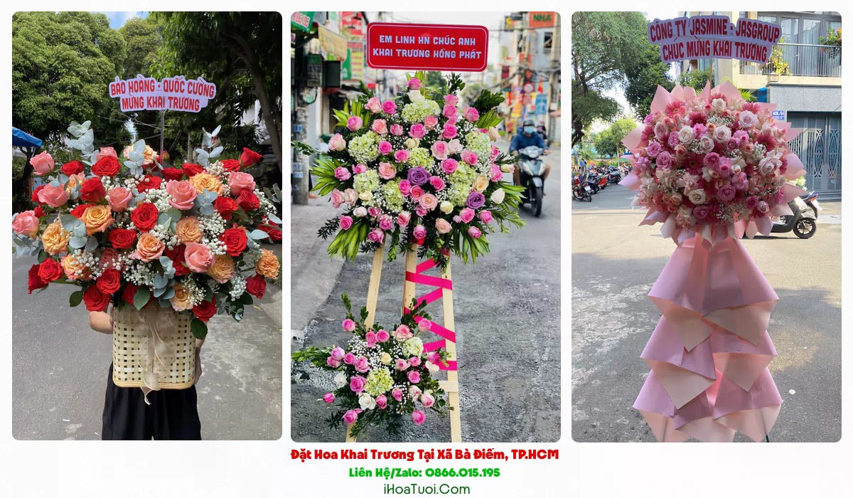 Lẵng hoa khai trương giao tận nơi tại Xã Bà Điểm