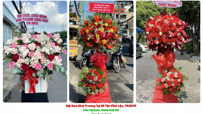 Đặt Hoa Khai Trương Tại Xã Tân Vĩnh Lộc, TP.HCM (Huyện Bình Chánh Cũ)