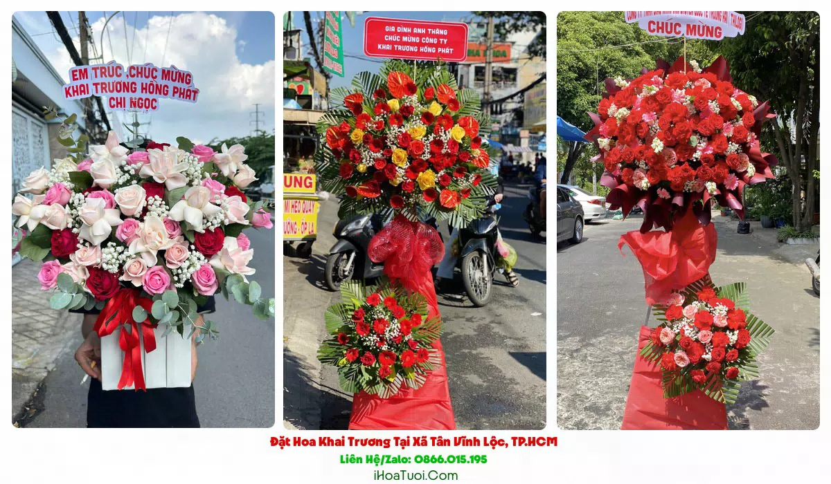 Đặt Hoa Khai Trương Tại Xã Tân Vĩnh Lộc, TP.HCM (Huyện Bình Chánh Cũ)