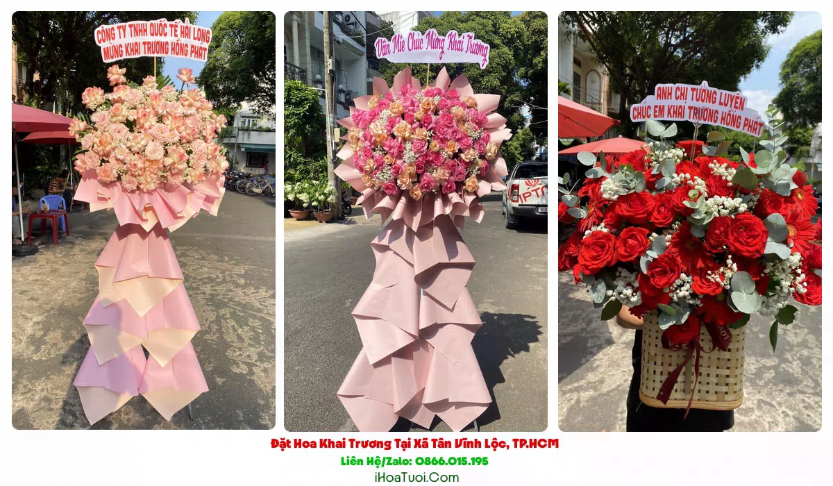 Kệ hoa khai trương Xã Tân Vĩnh Lộc