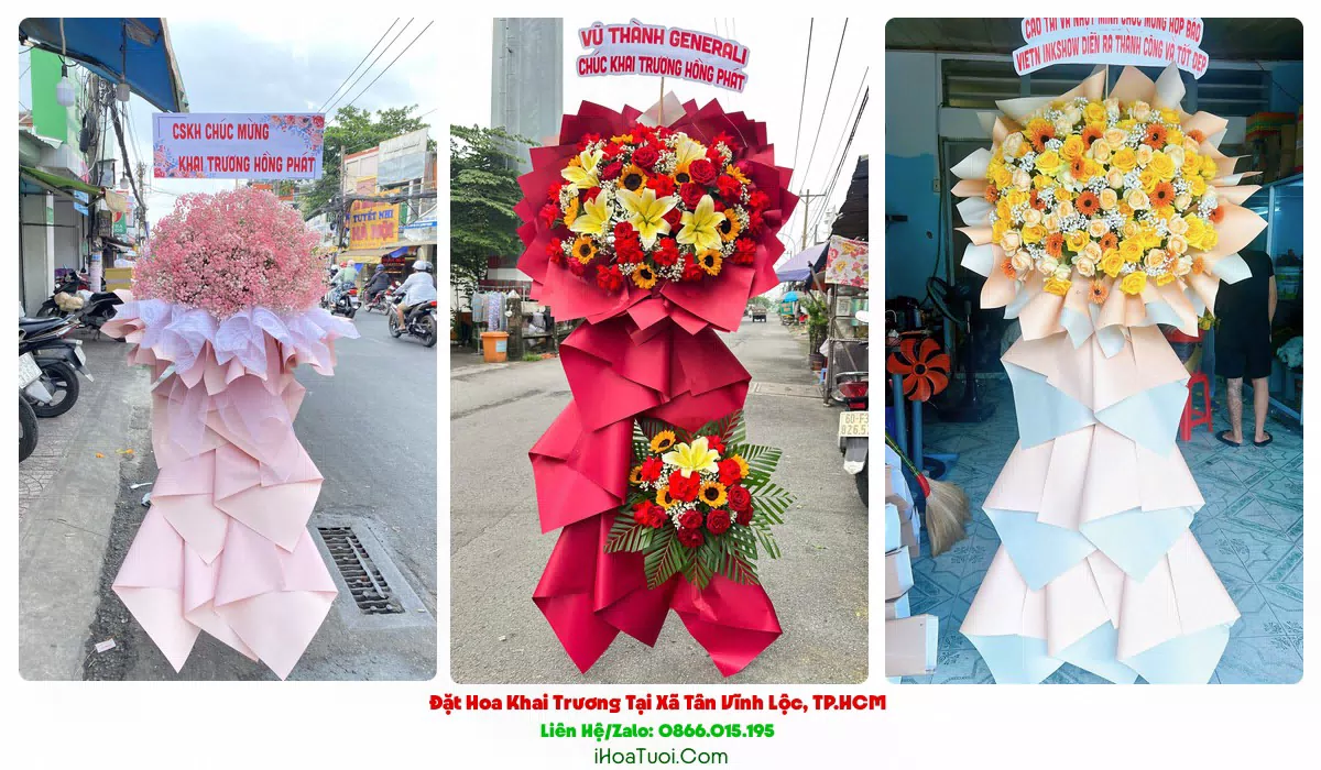 Lẵng hoa khai trương Xã Tân Vĩnh Lộc
