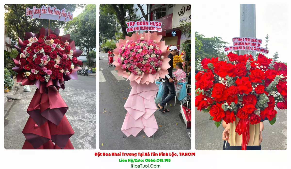 Hoa khai trương giao tại Xã Tân Vĩnh Lộc, Bình Chánh