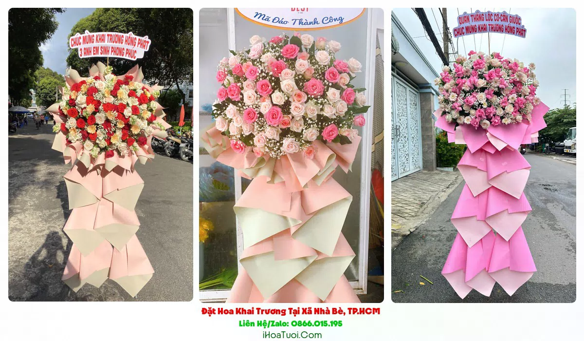 Hoa khai trương giao tận nơi Xã Nhà Bè