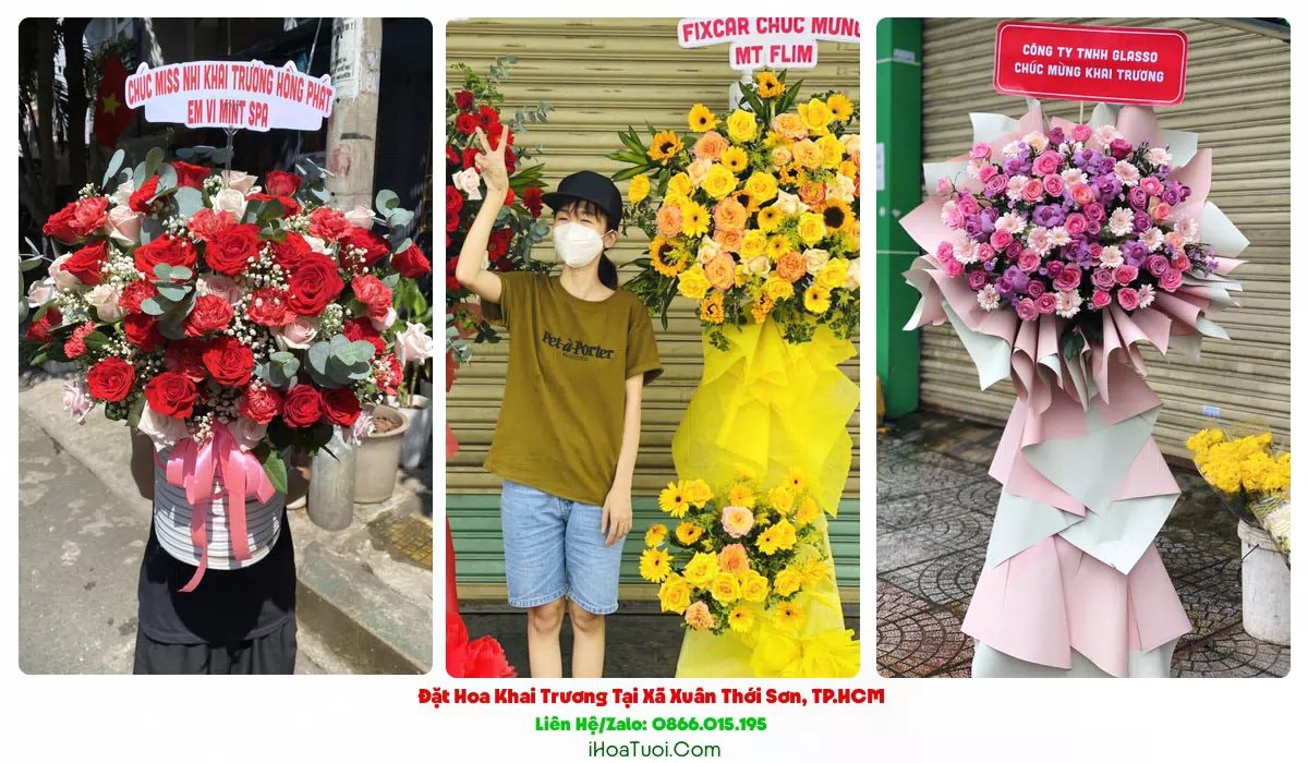 Kệ hoa khai trương tại Xã Xuân Thới Sơn