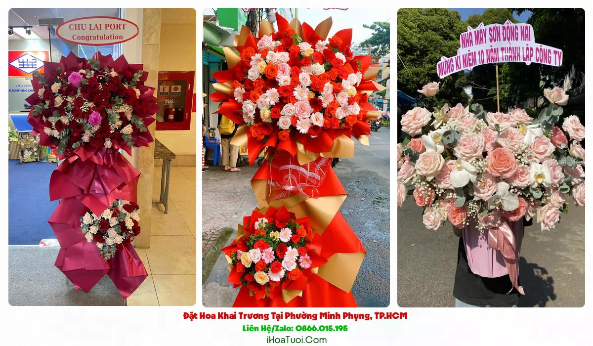 Giao hoa khai trương đúng giờ tại Phường Minh Phụng Quận 11