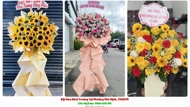 Đặt Hoa Khai Trương Tại Phường Phú Định, TP.HCM (Quận 8 Cũ)