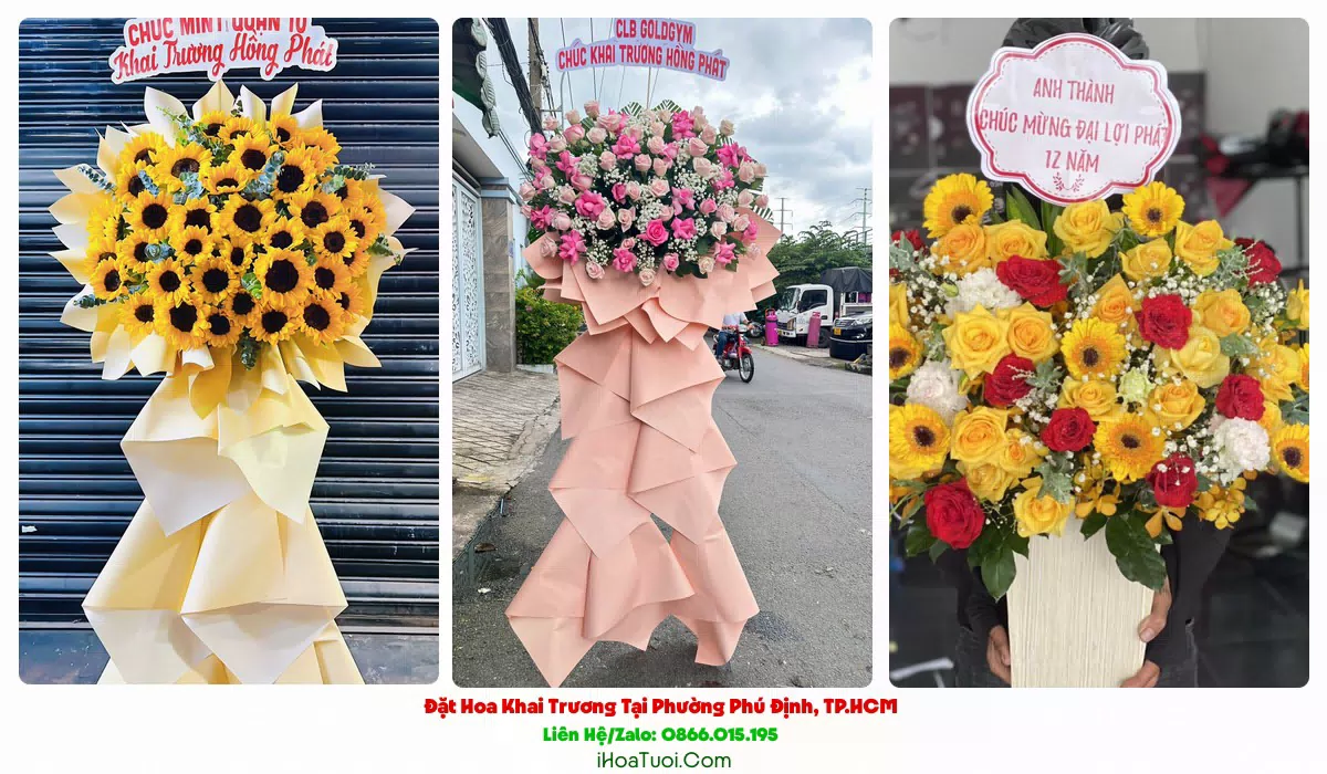 Đặt Hoa Khai Trương Tại Phường Phú Định, TP.HCM (Quận 8 Cũ)