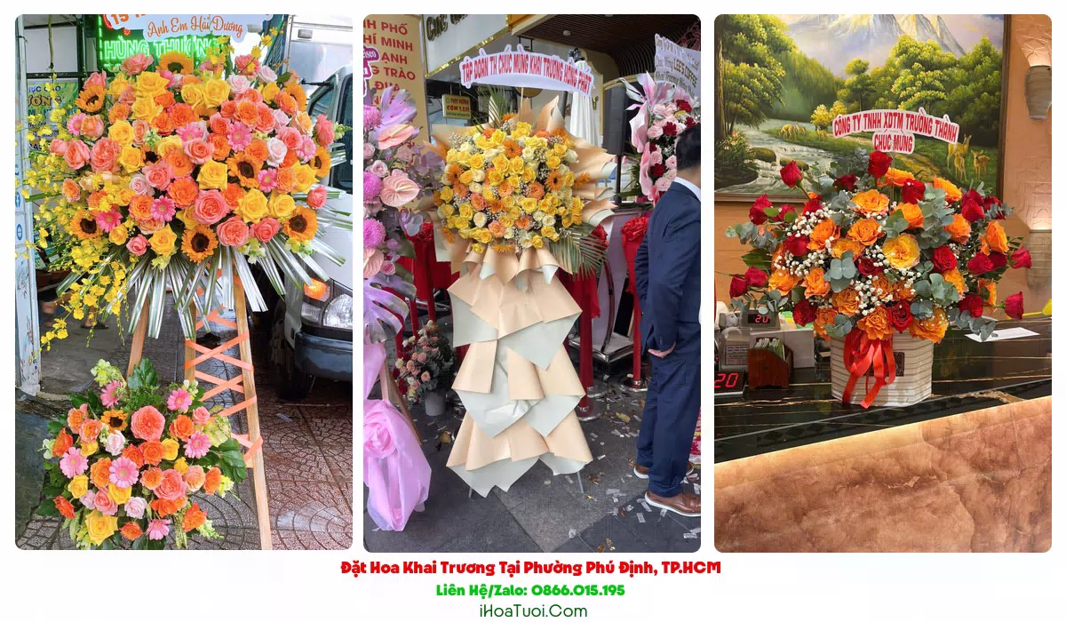 Giao hoa khai trương khu vực Phường Phú Định