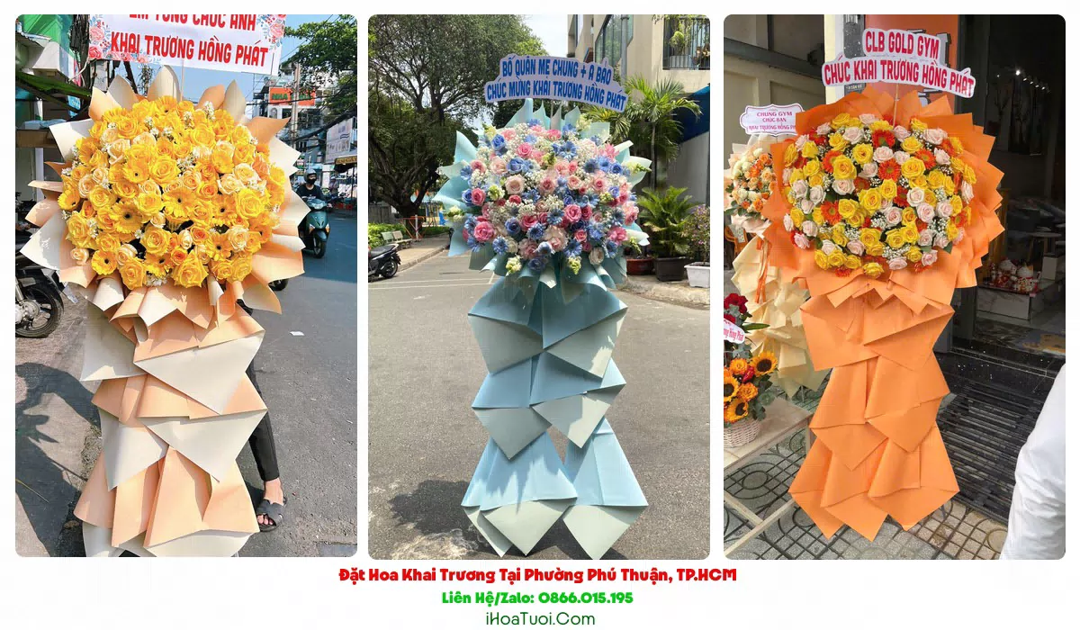 Kệ hoa khai trương giao tận nơi khu vực Quận 7 cũ Phường Phú Thuận