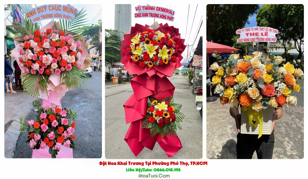 Đặt Hoa Khai Trương Tại Phường Phú Thọ, TP.HCM (Quận 11 Cũ)