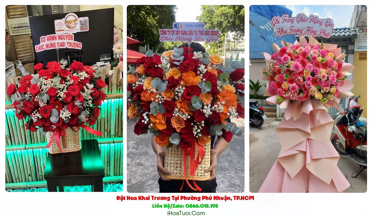 Kệ hoa khai trương Phường Phú Nhuận
