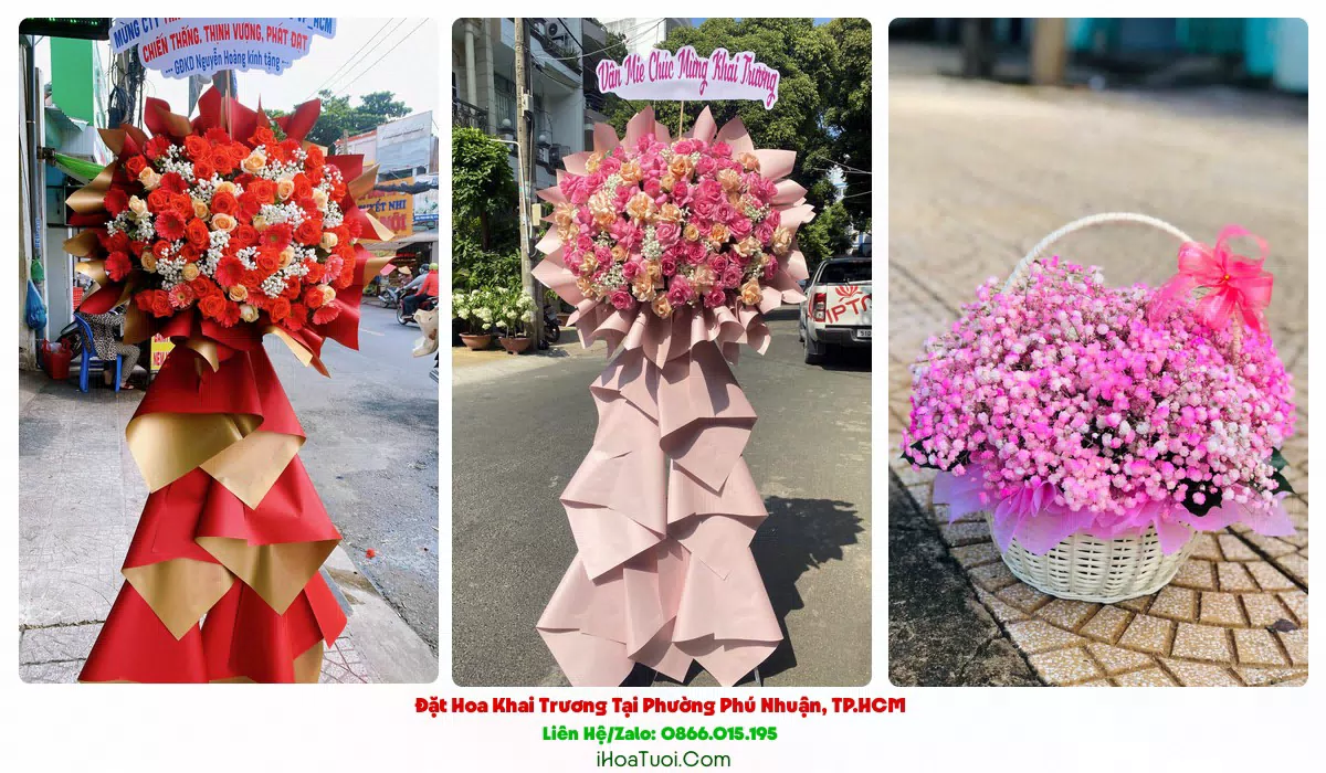 Giao hoa khai trương đúng giờ tại Phường Phú Nhuận