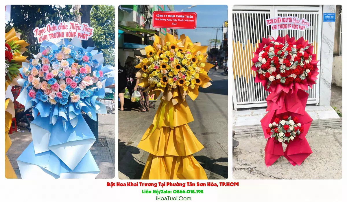 Kệ hoa khai trương 2 tầng Phường Tân Sơn Hòa TP.HCM